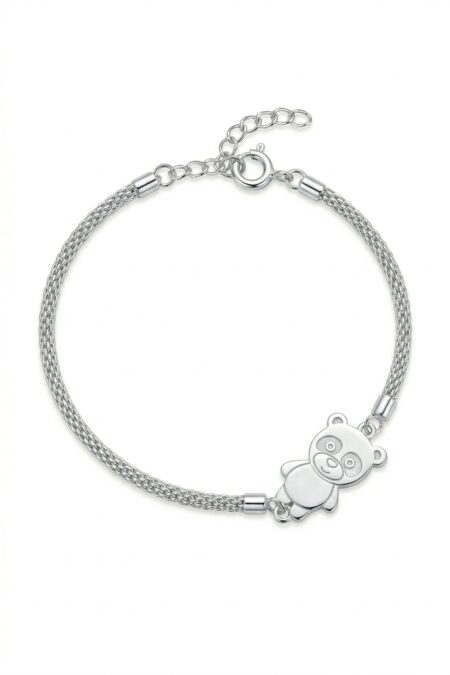 Srebrna bransoletka miś