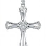 Silberner Anhänger Kreuz mit Zirkonia