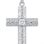 Silberner Anhänger Kreuz mit Zirkonia