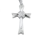 Silberner Kreuzanhänger mit Zirkonia