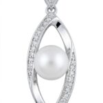 Silberanhänger mit Zirkonia und Perle