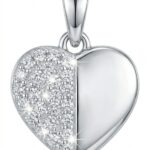 Silberner Herzanhänger mit Zirkonia