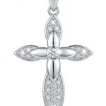 Silberner Kreuzanhänger mit Zirkonia