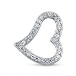 Srebrna zawieszka serce z cyrkoniami