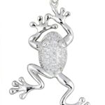 Silberner Anhänger Frosch mit Zirkonia