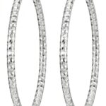 Diamantierte Silber Creolen 34mm