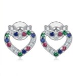 Silberne Herz-Ohrringe