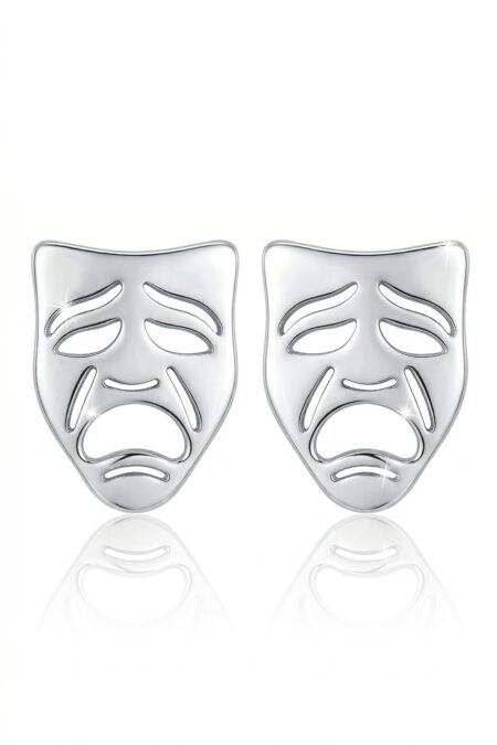 Silberne Ohrringe Masken