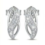 Silberne Ohrringe mit Zirkonia