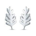 Silberne Ohrringe Blätter, Blatt