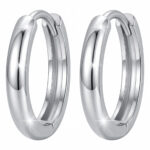 Silberne Creolen, Ringe 13mm