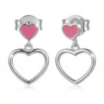 Silberne Herz-Ohrringe