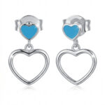 Silberne Herz-Ohrringe