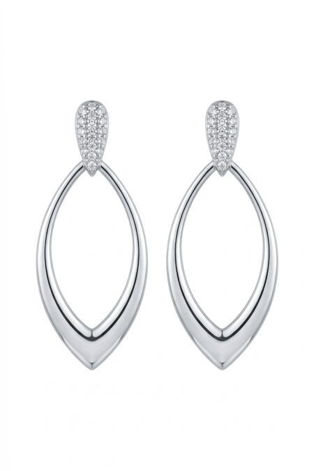 Elegante Silberohrringe mit Zirkonia