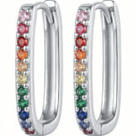 Moderne Silberohrringe mit Zirkonia