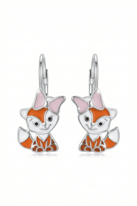 Silberne Fuchs-Ohrringe