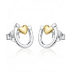 Srebrne kolczyki podkowy