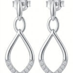 Elegante Silberohrringe mit Zirkonia