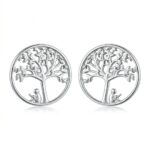 Silberne Ohrringe Mädchen liest ein Buch unter einem Baum, Baum, Bücherwurm