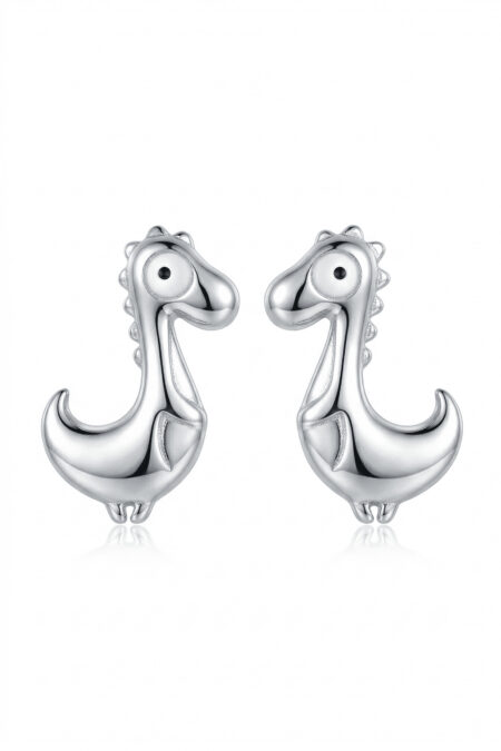 Silberne Dinosaurier-Ohrringe