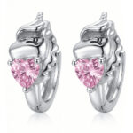 Silberne Einhorn-Ohrringe