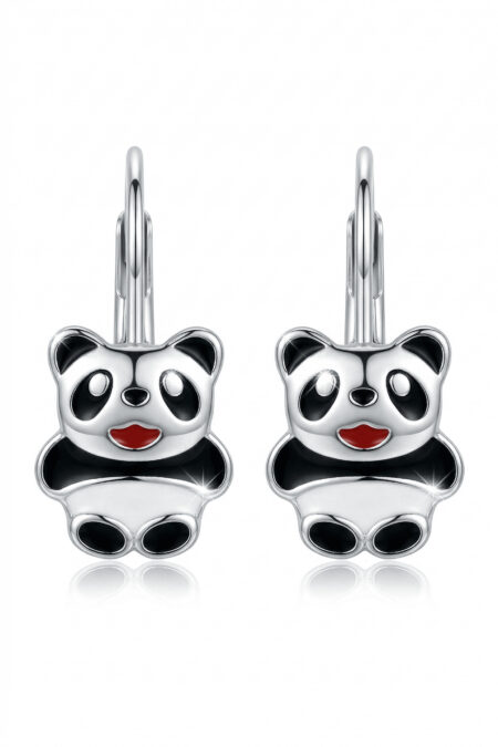 Silberne Ohrringe Panda