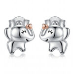 Silberne Elefanten-Ohrringe