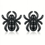 Srebrne kolczyki pająki