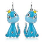 Srebrne kolczyki dinozaury