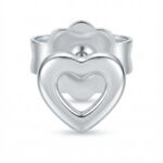 Srebrny kolczyk serce
