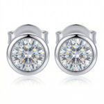 Silberne Ohrringe mit Zirkonia