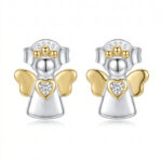 Srebrne kolczyki aniołki