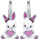 Silberne Hasen-Ohrringe, Kaninchen