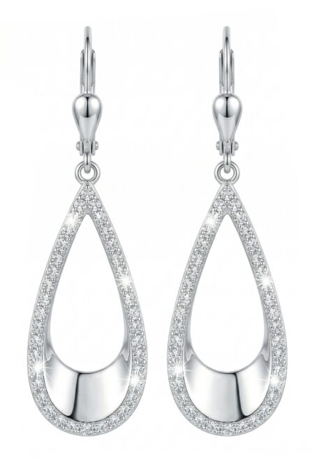 Elegante Silberohrringe mit Zirkonia