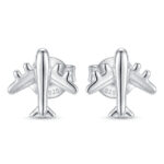 Silberne Ohrringe Flugzeuge