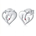 Silberohrringe Mädchen mit Pferd