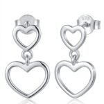 Silberne Ohrringe Herzen, Herzchen