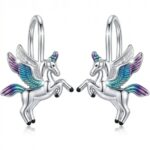 Silberne Einhorn-Ohrringe