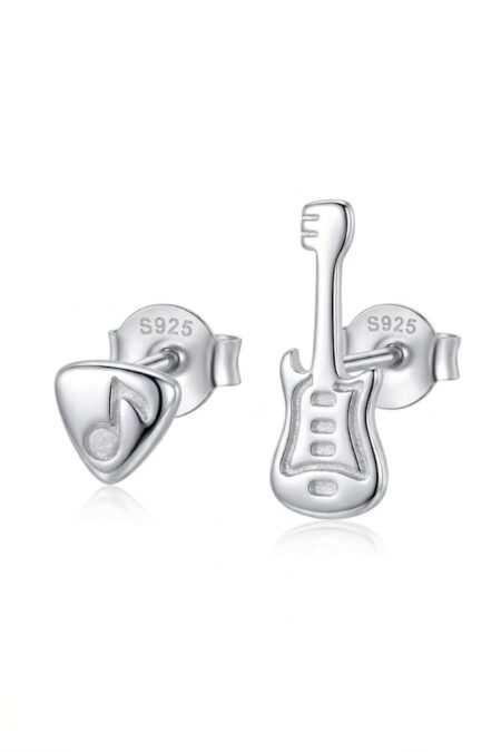 Silberne Ohrringe Gitarre