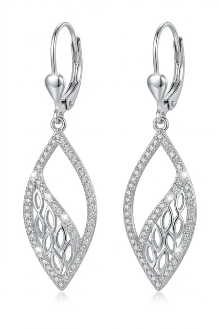 Elegante Silberohrringe mit Zirkonia