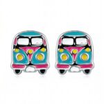 Srebrne kolczyki van, bus