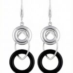 Silberohrringe mit Onyx