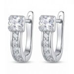 Srebrne kolczyki z cyrkoniami