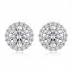 Silberne Ohrringe mit Zirkonia