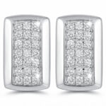 Silberne Ohrringe mit Zirkonia