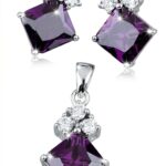 Srebrny komplet z cyrkoniami