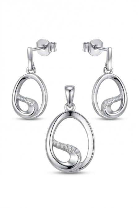 Silber-Set mit Zirkonia