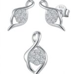 Silbernes Set mit Zirkonia