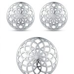 Silbernes Set mit Muster