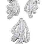 Srebrny komplet z cyrkoniami